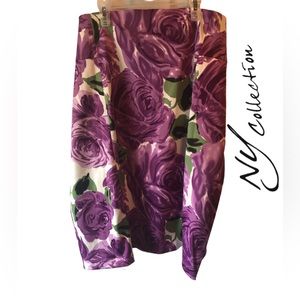 Gorgeous “Flower Show” NY Collection Roses Skirt from Macy’s-‎ NWT Size 18